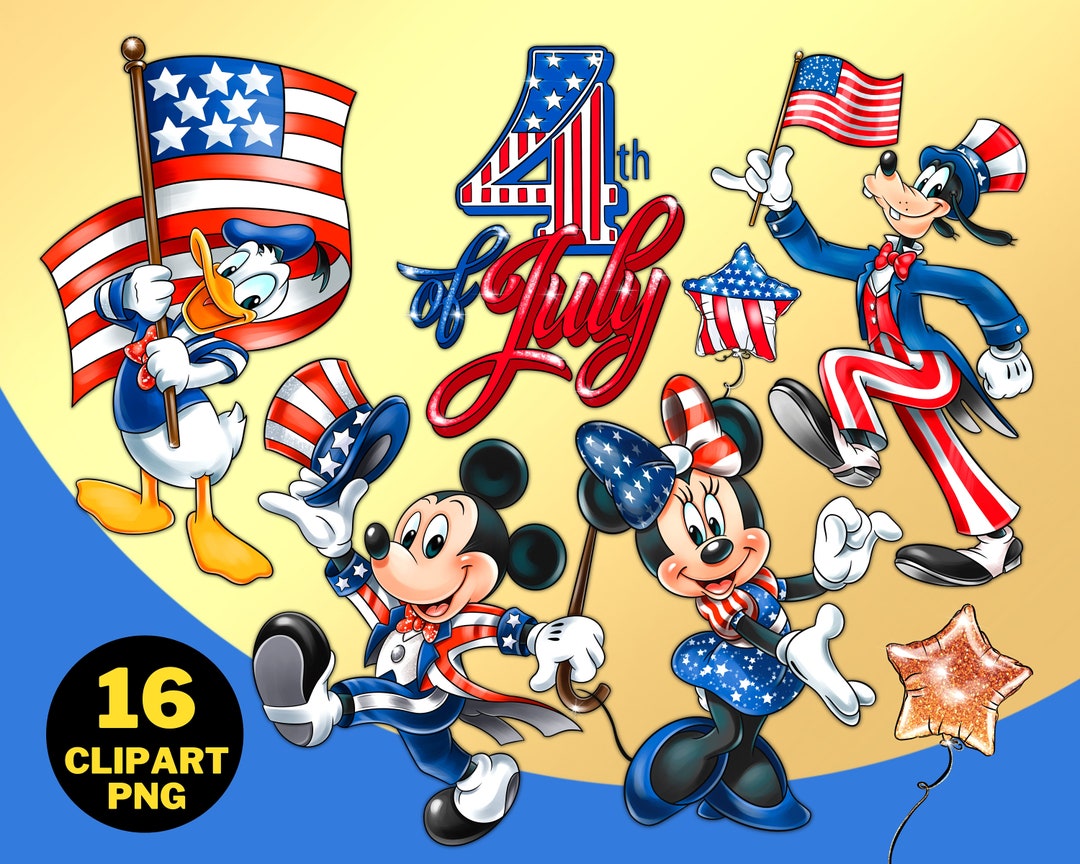 mickey and minnie 4th of july figures