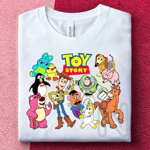 Toy Story Sublimacja PNG, Woody Buzz Lightyear, Koszulka na imprezę urodzinową, Wzory sublimacji Woody'ego