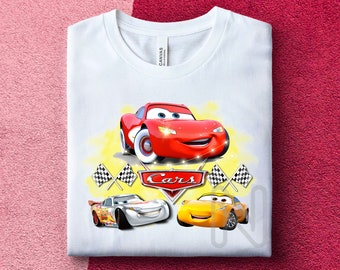 Cars McQueen Sublimation PNG, Lightning McQueen, Cars Tshirt Designs, Kids Birthday Shirt, Lightning McQueen Sublimation