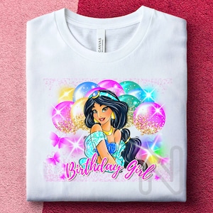 Aladdin Jasmine Sublimation PNG, Birthday Girl Shirt, Princess Jasmine Shirt, Princess Sublimation Designs