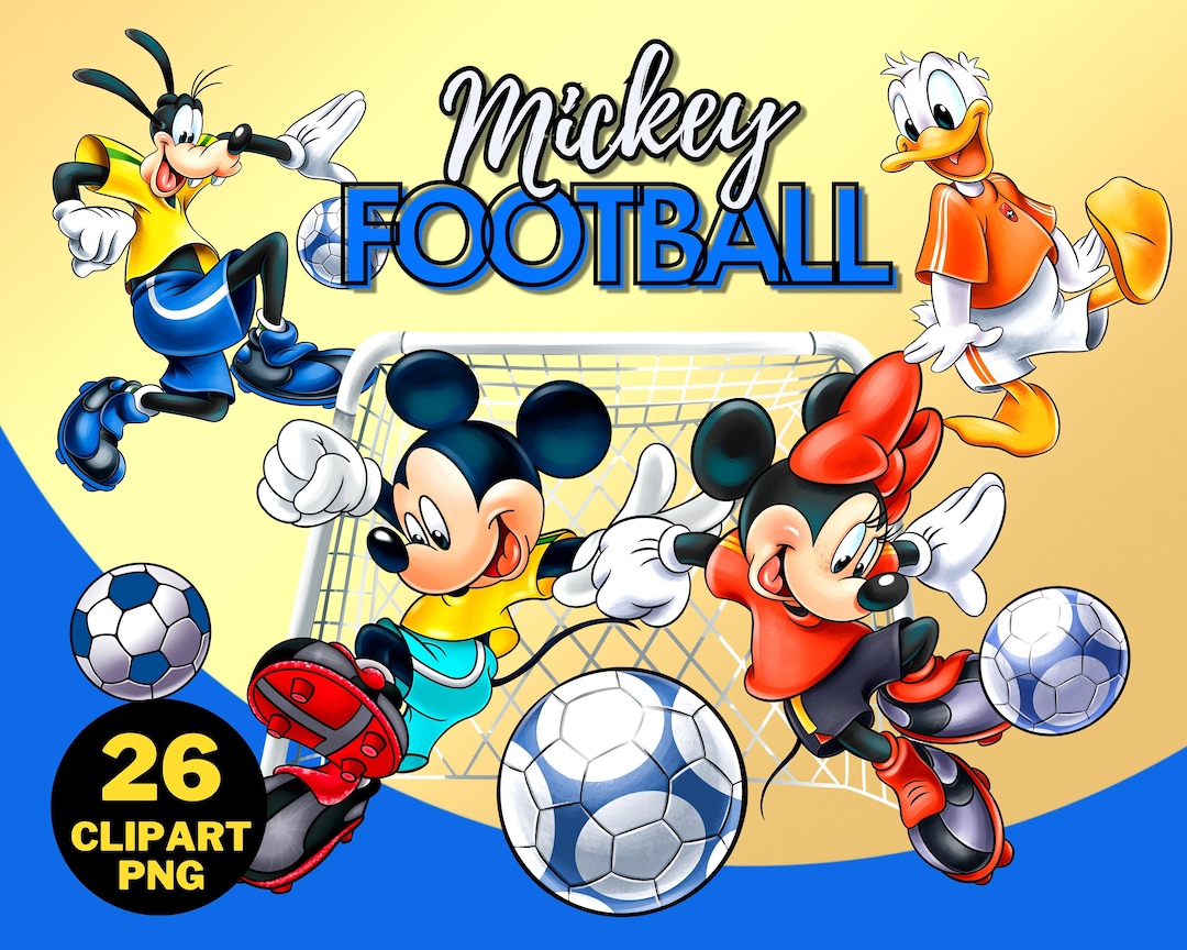 Mickey Football Clipart PNG, Mickey Mouse and Friends, Daisy and Donald