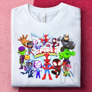 Spidey und seine erstaunliche Freunde Sublimation PNG, Marvel Superheld, Spidey Geburtstag Shirt, Spidey Sublimation Designs