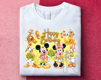 Mickey Birthday Sublimation PNG, Mickey Mouse Party T-shirt, Heat transfer, Mickey Mouse Sublimation Designs