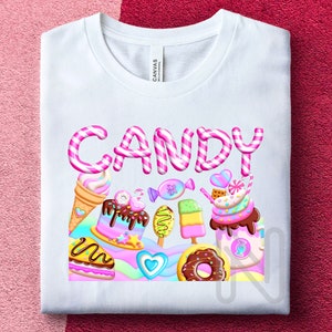 Sweet Candy Party PNG, Candy Birthday Party, Birthday Girl T-shirt, Birthday Cake Designs, Sweet Candy Sublimation PNG