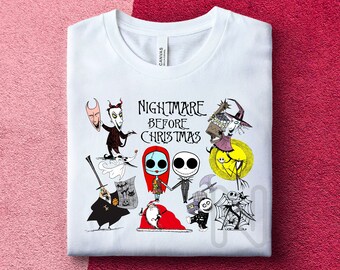 Nightmare Before Christmas Sublimation PNG, Jack Skellington, Halloween Party Shirt Sublimation, Nightmare Christmas Designs