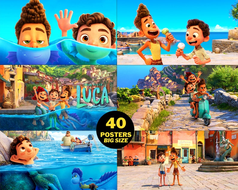 Luca Clipart PNG, Luca PNG Bundle, Luca Paguro, Alberto Scorfano ...