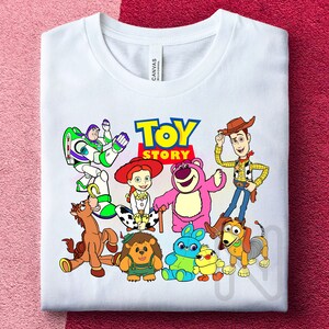 Toy Story Sublimacja PNG, Woody Buzz Lightyear, Koszulka na imprezę urodzinową, Wzory sublimacji Woody'ego