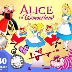 Alicja w Krainie Czarów Clipart PNG, Ilustracja Alicji, Kot z Cheshire, Projekty koszulek księżniczek, Dekoracja Alicji w Krainie Czarów