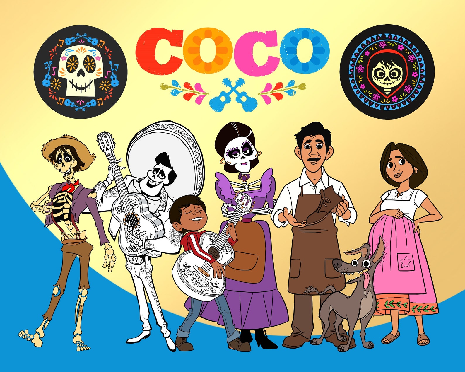 Coco SVG Bundle, Coco Clipart PNG, Miguel Rivera, Coco Birthday ...