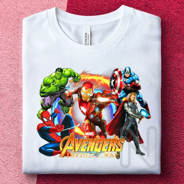 Marvel Avengers Sublimation PNG, Super Heroes T-shirt, Marvel Birthday Shirt, Avengers Sublimation Designs