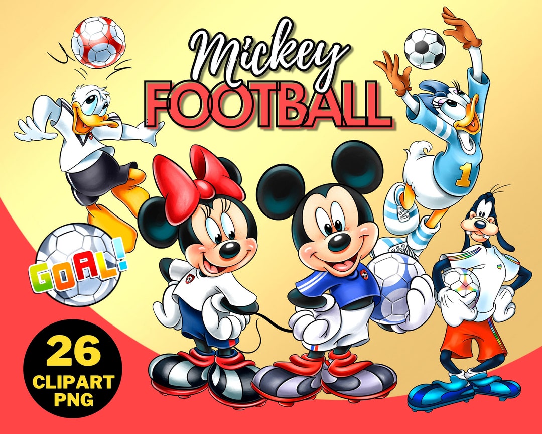 Mickey Football Clipart PNG, Mickey Mouse and Friends, Daisy and Donald