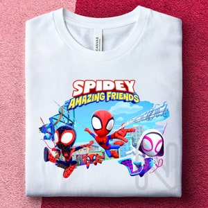 Spidey und seine erstaunliche Freunde Sublimation PNG, Spidey Geburtstagsfeier Shirt, Marvel Superhero Spidey Sublimation