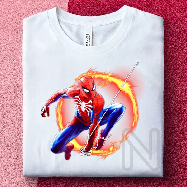 Spider-Man Sublimation PNG, Marvel Spiderman Birthday Shirt, Kids Tshirt Designs, Avengers Superhero Sublimation