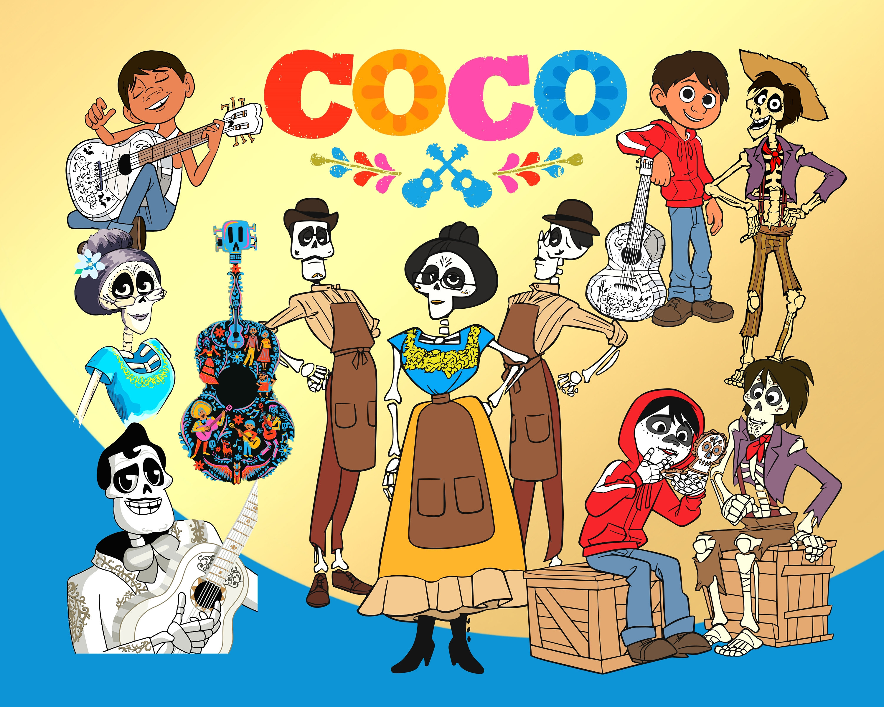 Coco SVG Bundle, Coco Clipart PNG, Miguel Rivera, Coco Birthday ...