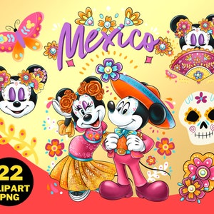 Mickey México, Mickey y Minnie, El Día de Muertos, Tema de Fiesta Mickey Coco, Diseños de Sublimación de Mickey Mouse