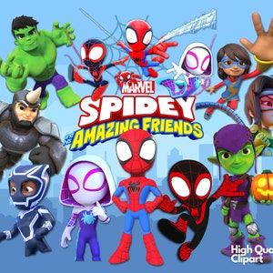 Spidey and His Amazing Friends Clipart PNG, Superhero Spidey, Marvel ...
