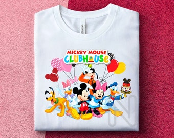 Mickey Clubhouse Sublimation PNG, Mickey Mouse Birthday Shirt, Mouse Friends Tshirt, Mickey Sublimation