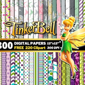 Tinkerbell Fairy Tale Authentic Licensed 12 Sheets of Stickers