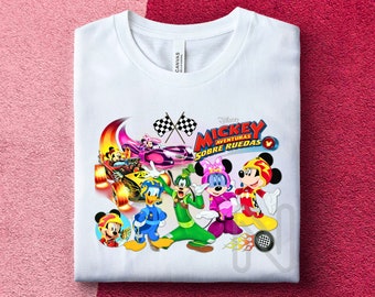 Mickey y Roadster Racers Sublimación PNG, Mickey Car Racers, Camiseta de fiesta de cumpleaños, Regalos de fiesta de Mickey Racers, Sublimación de Mickey Mouse