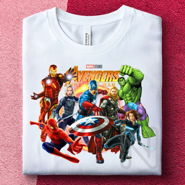 Marvel Avengers Sublimation PNG, Marvel Birthday Party Shirt, Kids Tshirt Designs, Super Heroes Birthday Designs, Avengers Sublimation