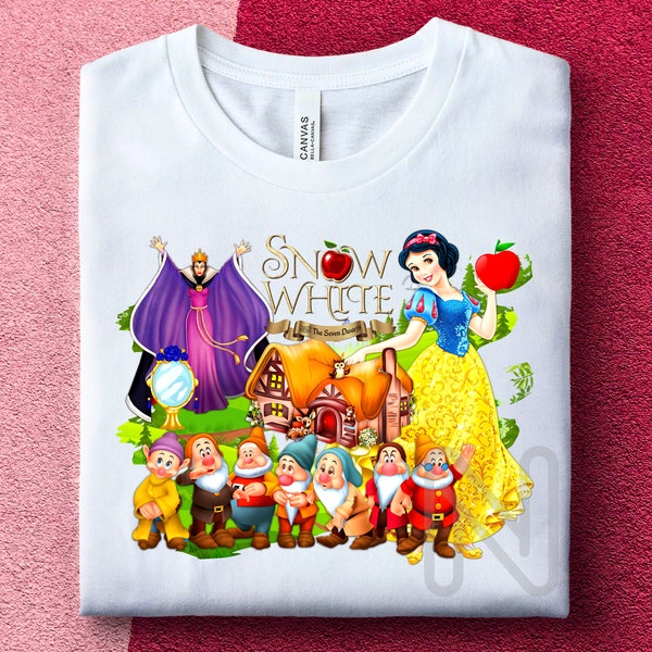 Snow White Sublimation PNG, Evil Queen, Snow White Birthday Party Shirt, Girls T-shirt Designs, Princess Snow White Sublimation