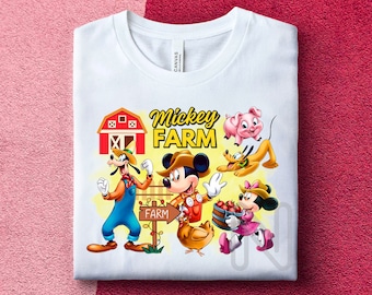 Mickey Farm Sublimation PNG, Mickey Farming Theme, Mickey and Friends, Happy Farming T-shirt Designs