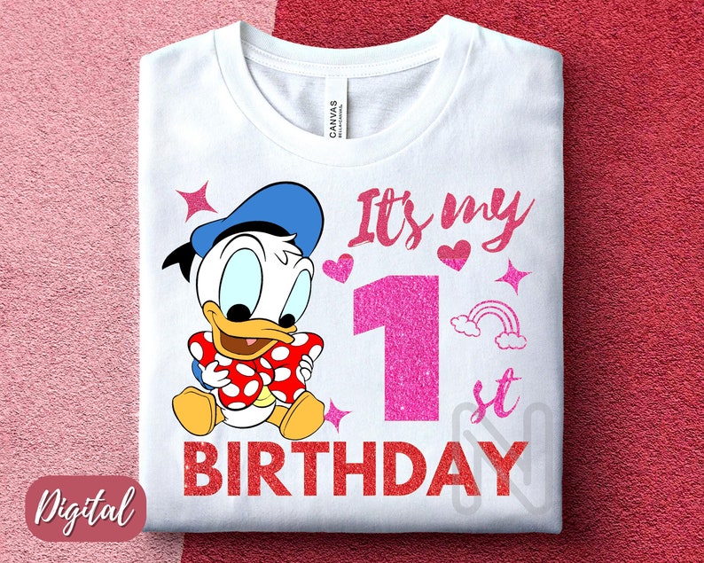 Donald Baby 1st Birthday Sublimation PNG Donald Duck Birthday - Etsy