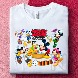 Mickey Mouse & Friends Sublimation PNG, Donald Duck, Goofy, Geburtstagsfeier-T-Shirt, Mickey Mouse Sublimation