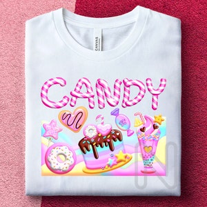 Sweet Candy Party PNG, Candy Birthday Party, Birthday Girl T-shirt, Birthday Cake Designs, Sweet Candy Sublimation PNG
