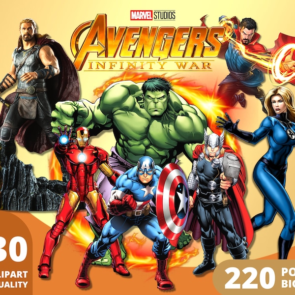 Marvel Avengers Clipart PNG, Marvel Super Heroes, Spider Man, Iron Man, Captain America, Hulk, Thor, Avengers Marvel Posters