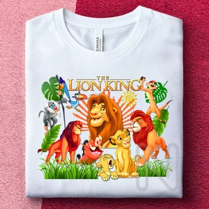 Lion King Sublimation PNG, Simba Pumbaa Timone, Birthday Shirt Designs, Lion Sublimation