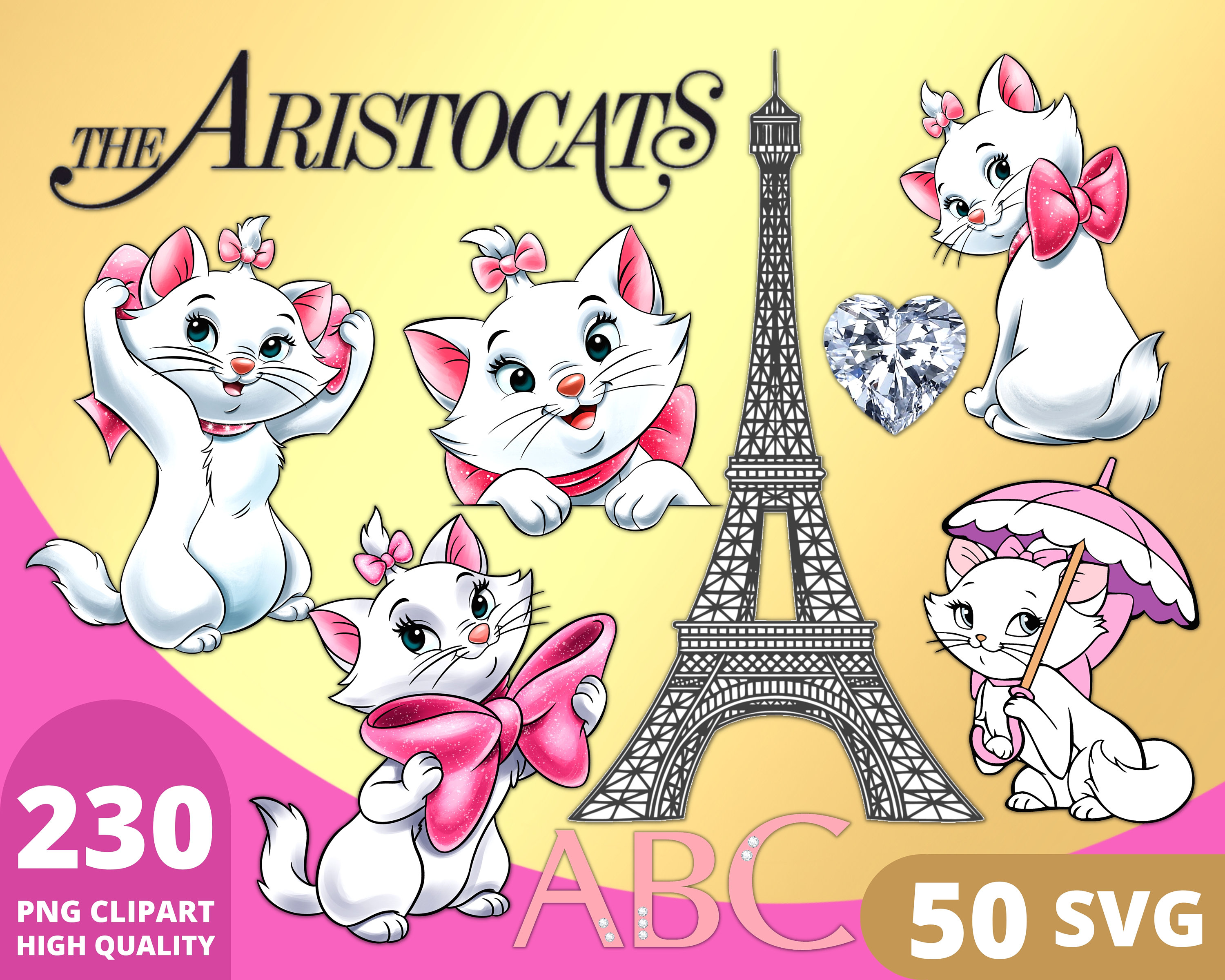 Marie Png, Aristocats PNG Clipart Layered files for Cricut c - Inspire  Uplift