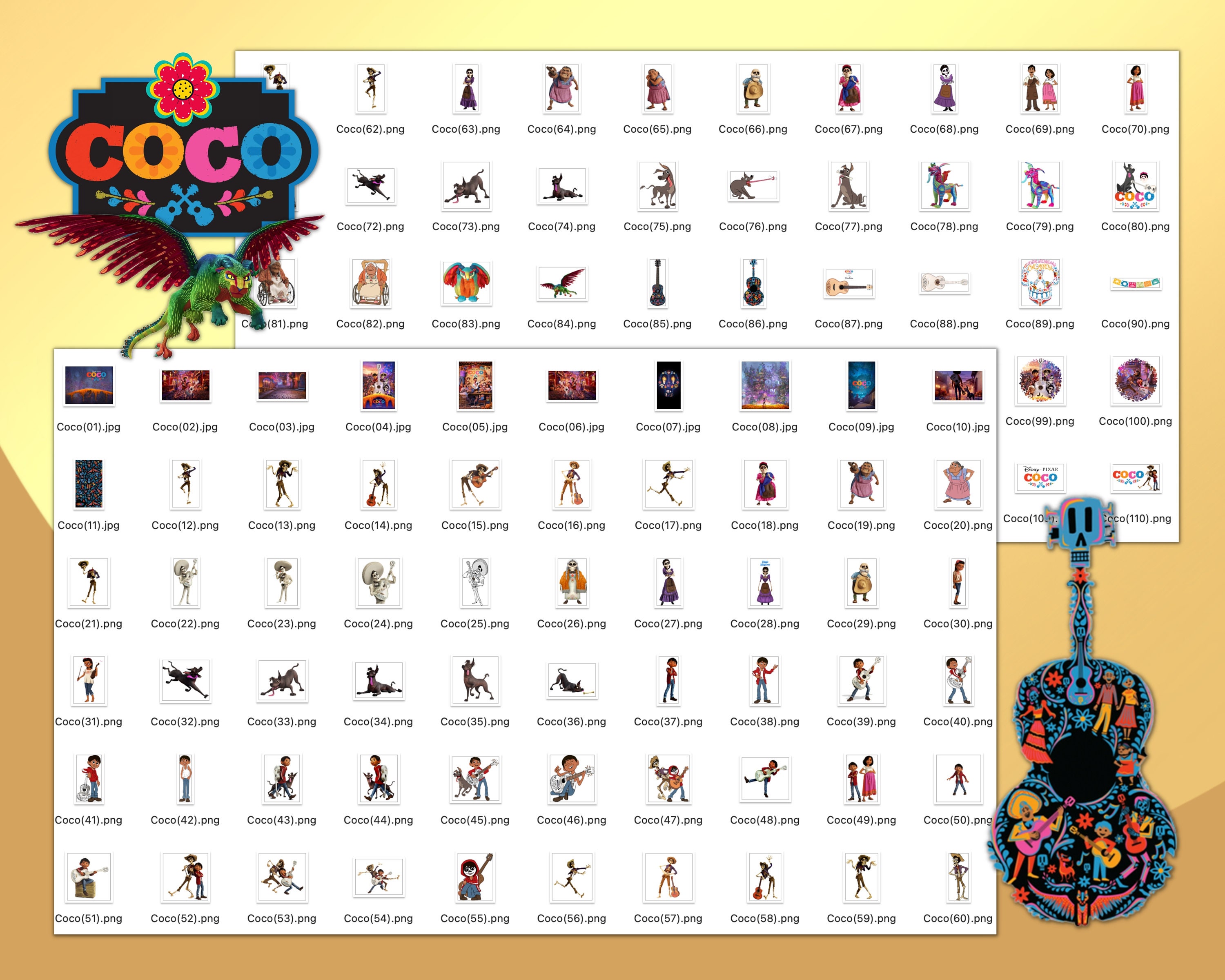 Coco Clipart PNG Miguel Rivera Coco Alphabet Coco Birthday - Etsy Australia
