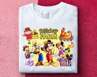 Mickey Farm Sublimation PNG, Mickey Farming Theme, Mickey and Friends, Happy Farming T-shirt Designs