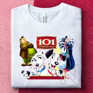101 Dalmatian Sublimation PNG, Puppy Dog Cruella, Birthday Party Shirt, Puppy Dog Sublimation Designs