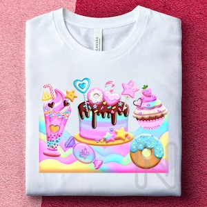 Sweet Candy Party PNG, Candy Birthday Girl T-shirt, Birthday Cake Designs, Sweet Candy Sublimation PNG