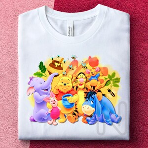 Winnie the Pooh Sublimation PNG, Pooh Bear Tigger Piglet, Winnie Bear Birthday Shirt, Winnie Bear Sublimation