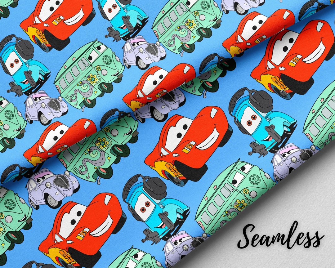 Cars Seamless Papers Lightning Mcqueen Digital Papers Etsy