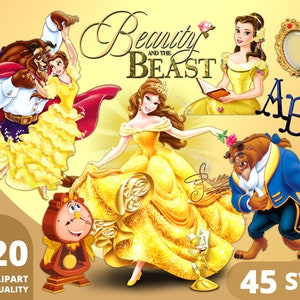 Belle en het beest clipart png, prinses Belle SVG, Belle verjaardag print, prinses Belle decoratie, Belle en het beest-posters
