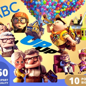 Up Clipart PNG, Sublimação Up, Impressão de clipart de filme, Aniversário de Carl Russell, Cricut de ferro de escoteiro, Balões de casa PNG