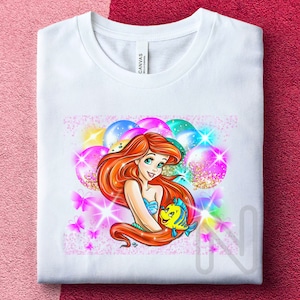 Little Mermaid Sublimation PNG, Birthday Girl Shirt, Mermaid Ariel, Princess Mermaid, Ariel Sublimation Designs