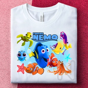 Finding Nemo-sublimatie PNG, verjaardagsshirt voor anemoonvis, vis Nemo opstrijkshirt, Nemo-sublimatie