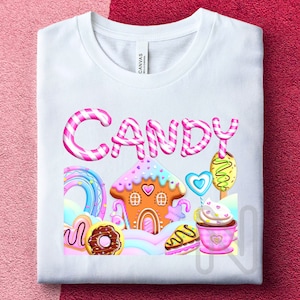 Sweet Candy Party PNG, Candy Birthday Party Shirt, Girls Tshirt Designs, Graphic Birthday Designs, Sweet Candy Sublimation PNG