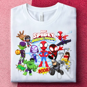 Spidey und seine erstaunliche Freunde Sublimation PNG, Spidey Geburtstagsfeier Shirt, Kinder T-Shirt Designs, Marvel Superhero Spidey Sublimation