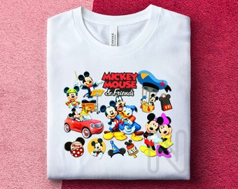 Mickey Mouse & Friends Sublimación PNG, Pato Donald Goofy, Camiseta de fiesta de cumpleaños, Diseños de sublimación de Mickey