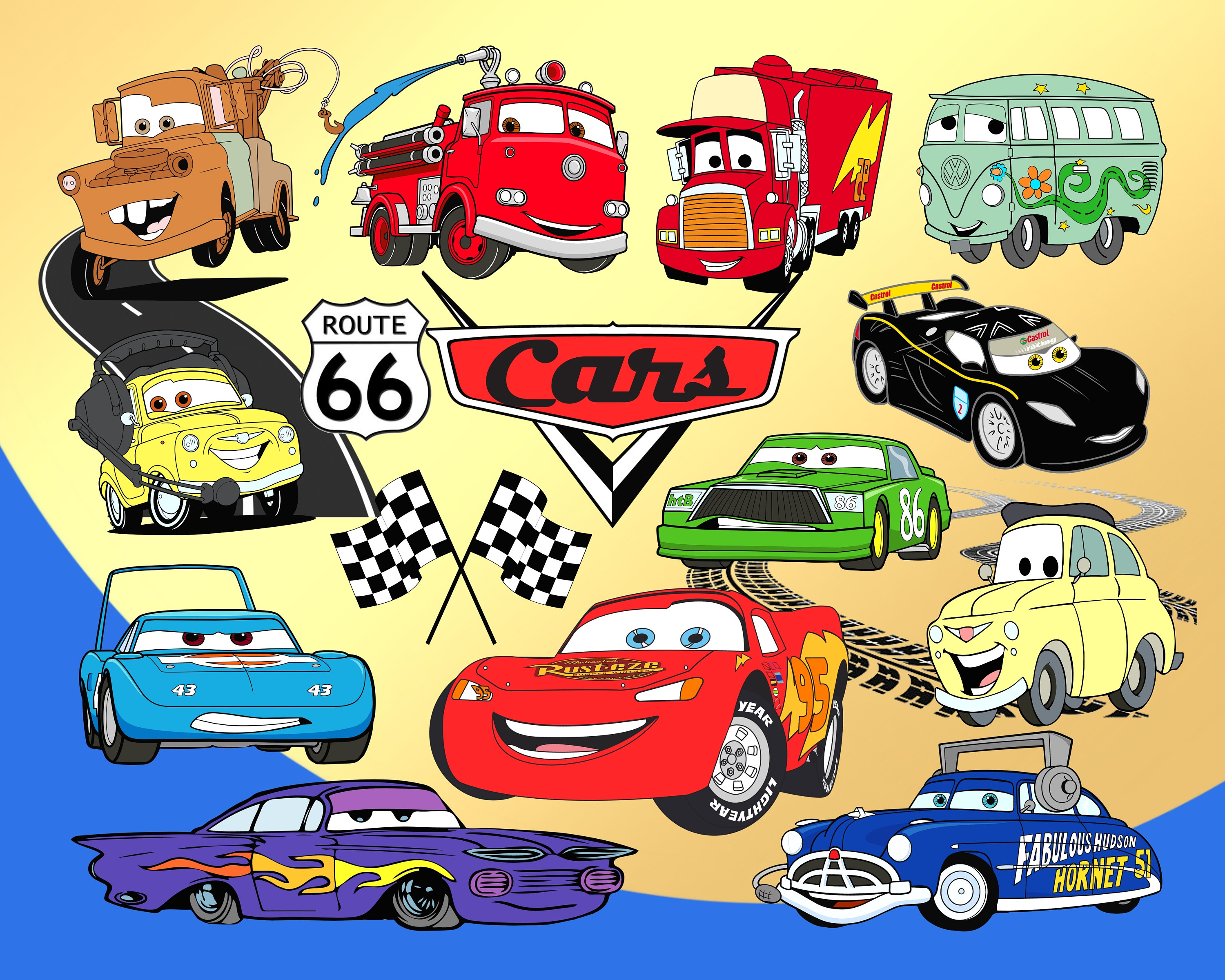 Autos SVG-Bundle, Autos Clipart PNG, Lightning McQueen-Schnittdateien ...
