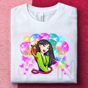 Princess Mulan Sublimation PNG, Birthday Girl Shirt, Princess Mulan, Fashion Girls, Mulan Sublimation Designs