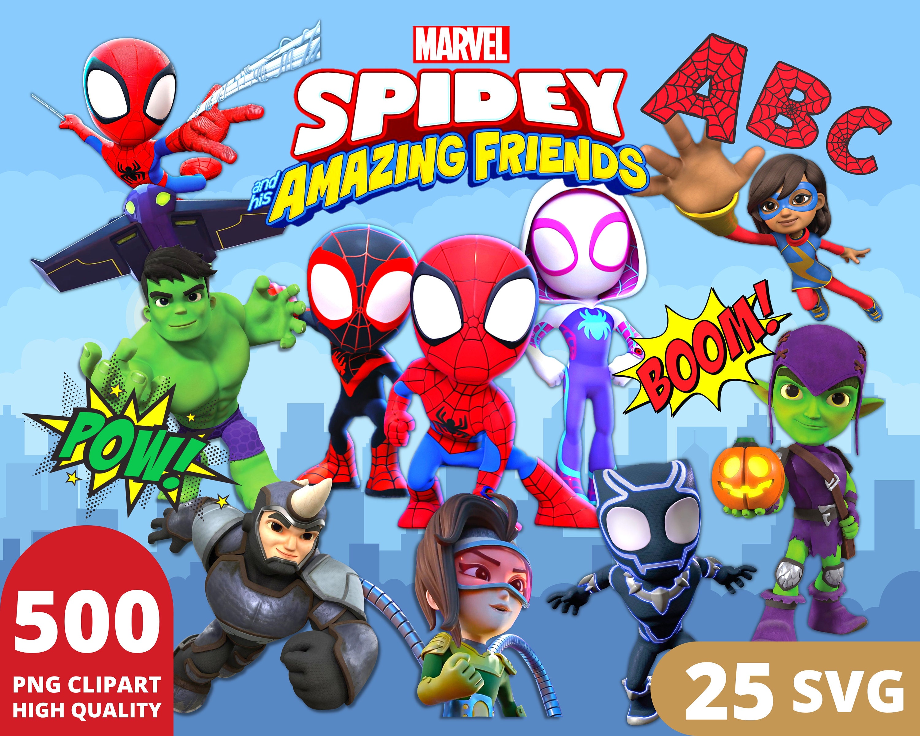 Spidey and His Amazing Friends Clipart PNG, Superhero Spidey