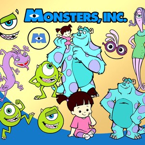 Monsters SVG Bundle, Monsters Clipart PNG, Monsters Birthday Cut Files ...