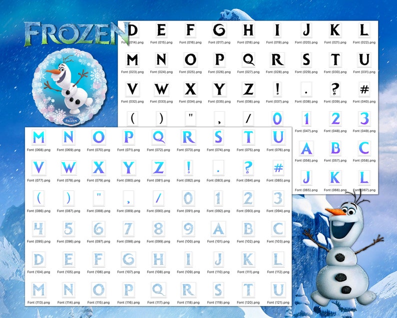 Frozen Clipart PNG, Frozen SVG, Princesa Frozen Elsa, Anna, Olaf, Dibujos animados de princesa congelada, Carteles congelados imagen 10